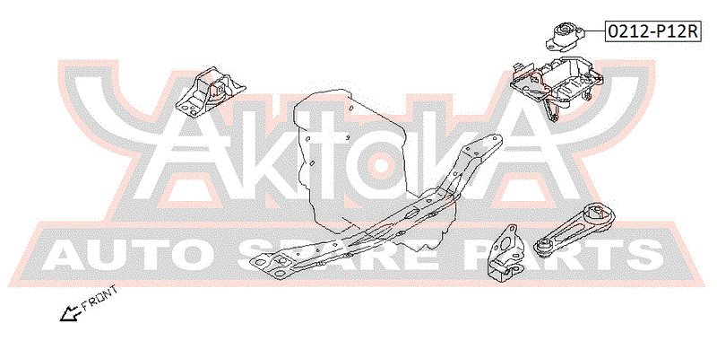 ПОДУШКА ДВИГАТЕЛЯ ЗАДНЯЯ 0212-P12R