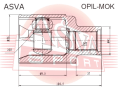 ШРУС ВНУТРЕННИЙ ПРАВЫЙ 23X41X34 OPIL-MOK