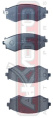 КОЛОДКИ ТОРМОЗНЫЕ ДИСКОВЫЕ ПЕРЕДНИЕ AKD-1105