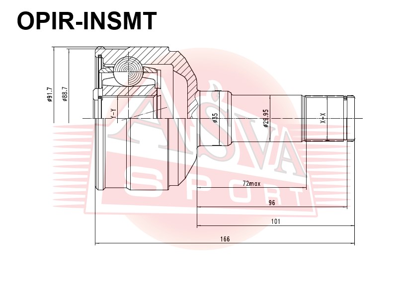 ШРУС ВНУТРЕННИЙ 26X35X27 OPIR-INSMT