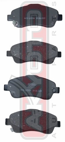 КОЛОДКИ ТОРМОЗНЫЕ ДИСКОВЫЕ ПЕРЕДНИЕ AKD-1233