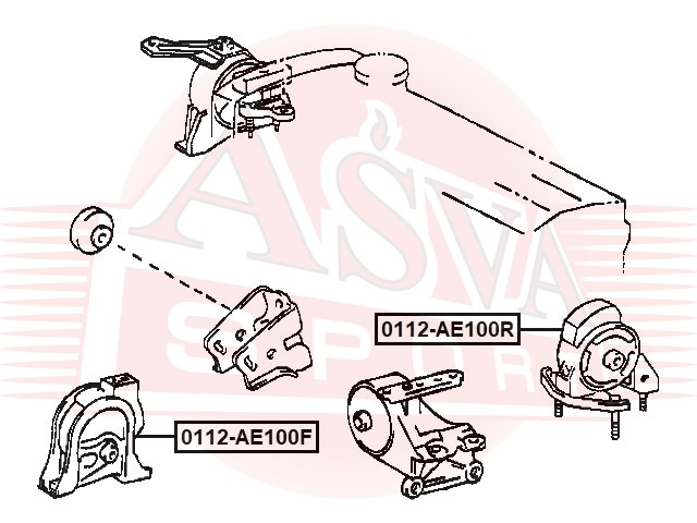 ПОДУШКА ДВИГАТЕЛЯ ЗАДНЯЯ 0112-AE100R