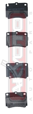КОЛОДКИ ТОРМОЗНЫЕ ДИСКОВЫЕ ЗАДНИЕ AKD-1197