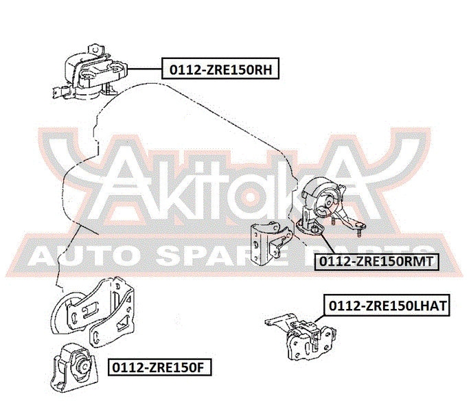 ПОДУШКА ДВИГАТЕЛЯ ЗАДНЯЯ 0112-ZRE150RMT