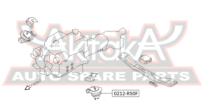 ПОДУШКА ДВИГАТЕЛЯ ПЕРЕДНЯЯ ГИДРАВЛИЧЕСКАЯ 0212-R50F