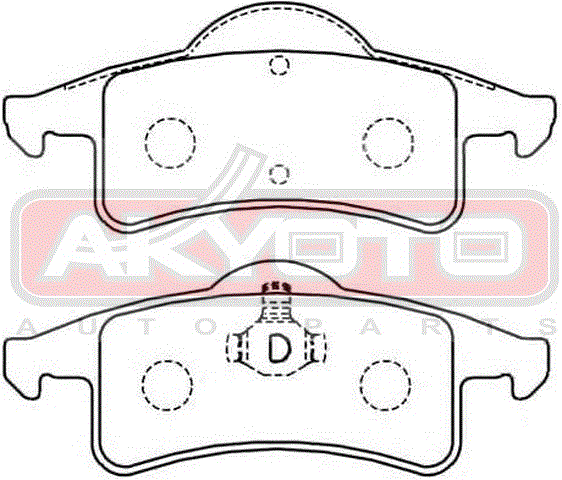 КОЛОДКИ ТОРМОЗНЫЕ ДИСКОВЫЕ ЗАДНИЕ AKD-5936