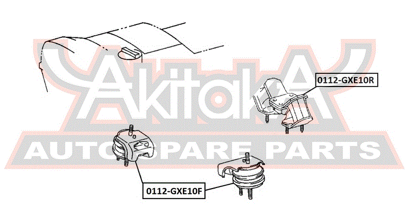 ПОДУШКА ДВИГАТЕЛЯ ЗАДНЯЯ 0112-GXE10R