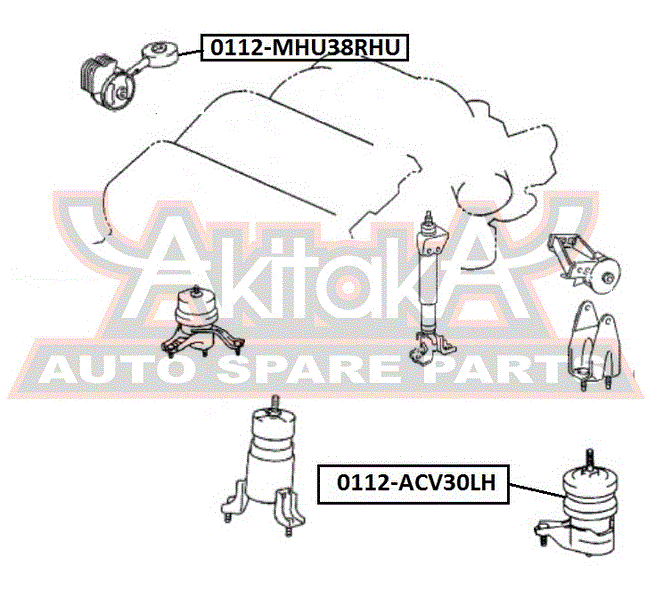 ПОДУШКА ДВИГАТЕЛЯ ПРАВАЯ 0112-MHU38RHU