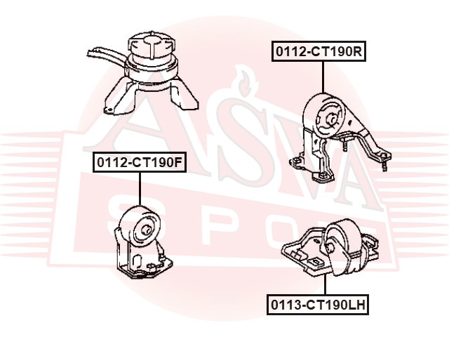 САЙЛЕНТБЛОК ПОДУШКИ ДВИГАТЕЛЯ 0113-CT190LH