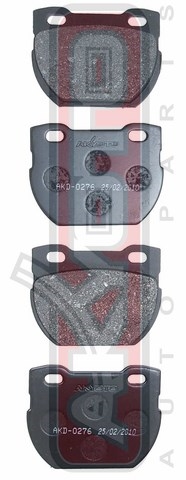 КОЛОДКИ ТОРМОЗНЫЕ ДИСКОВЫЕ ЗАДНИЕ AKD-0276