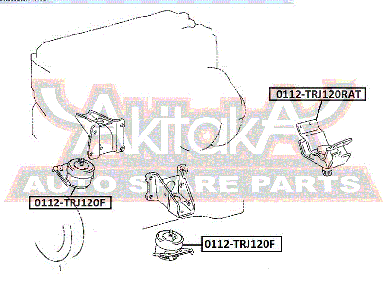 ПОДУШКА ДВИГАТЕЛЯ ПЕРЕДНЯЯ 1KDFTV/1KZTE 0112-TRJ120F