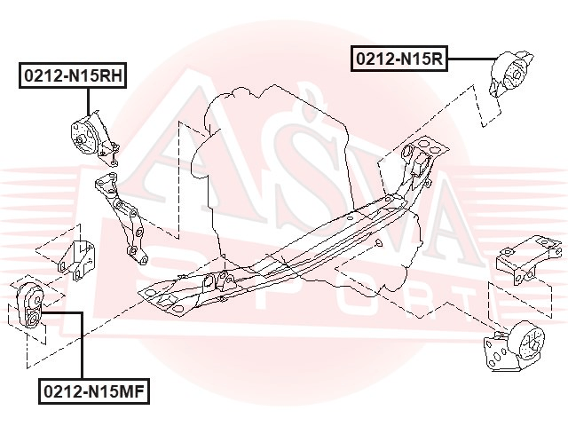 ПОДУШКА ДВИГАТЕЛЯ ЗАДНЯЯ 0212-N15R