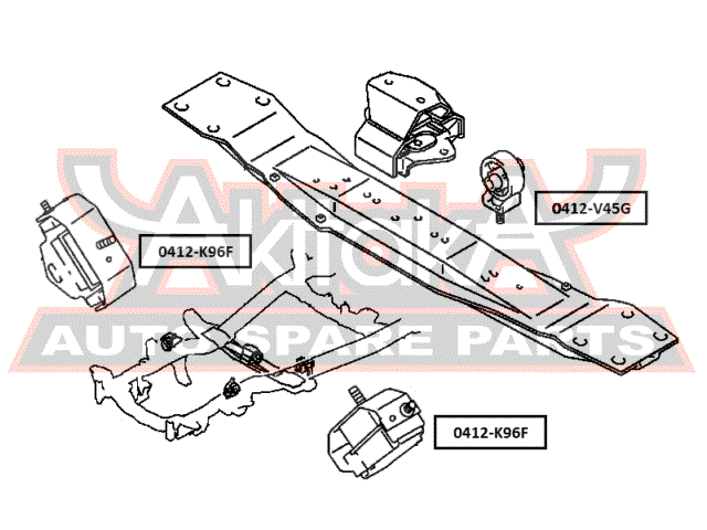 ПОДУШКА РАЗДАТКИ ЗАДНЯЯ 0412-V45G