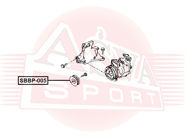 РОЛИК НАТЯЖНОЙ РЕМНЯ КОНДИЦИОНЕРА SBBP-005