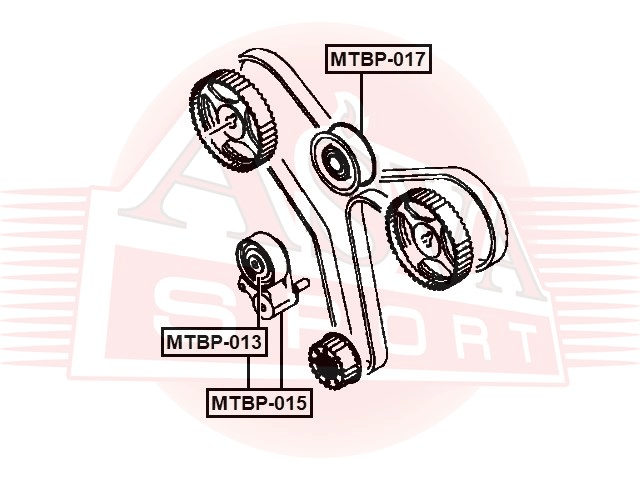 РОЛИК НАТЯЖИТЕЛЯ РЕМНЯ ГРМ MTBP-013