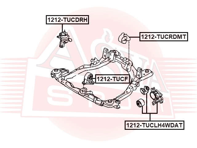ПОДУШКА ДВИГАТЕЛЯ ЛЕВАЯ 1212-TUCLH4WDAT
