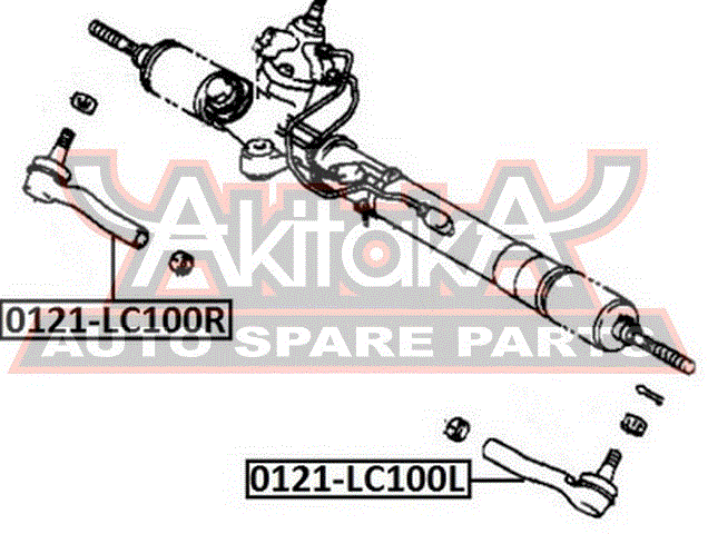 НАКОНЕЧНИК РУЛЕВОЙ ПРАВЫЙ 0121-LC100R