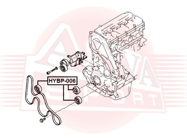 РОЛИК НАТЯЖНОЙ HYBP-006