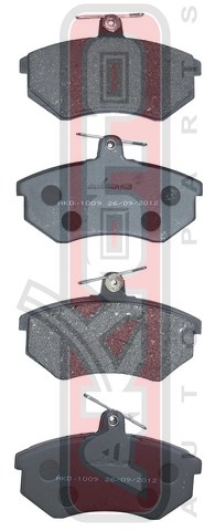 КОЛОДКИ ТОРМОЗНЫЕ ДИСКОВЫЕ ПЕРЕДНИЕ AKD-1009