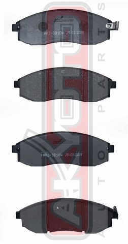 КОЛОДКИ ТОРМОЗНЫЕ ДИСКОВЫЕ ПЕРЕДНИЕ AKD-3810