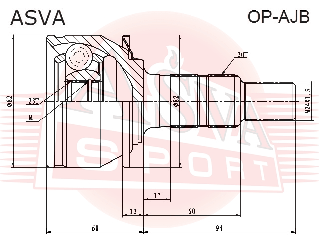 ШРУС НАРУЖНЫЙ 23X52X30 OP-AJB