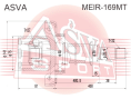 ШРУС ВНУТРЕННИЙ 27X36X22 MEIR-169MT