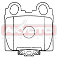 КОЛОДКИ ТОРМОЗНЫЕ ДИСКОВЫЕ ЗАДНИЕ AKD-1421