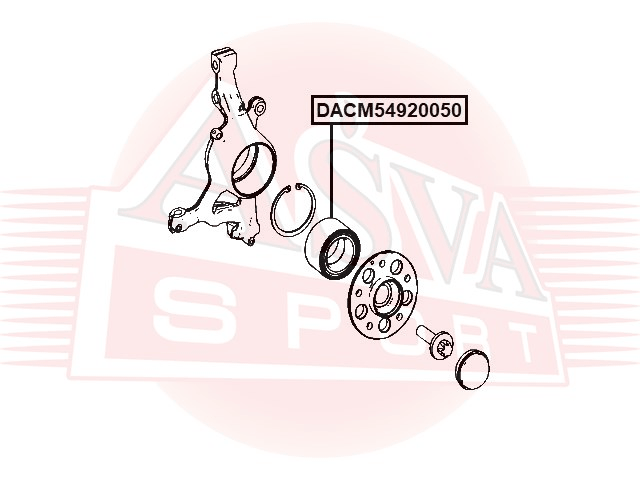 ПОДШИПНИК СТУПИЧНЫЙ ПЕРЕДНИЙ С МАГНИТНЫМ КОЛЬЦОМ АБС DACM54920050