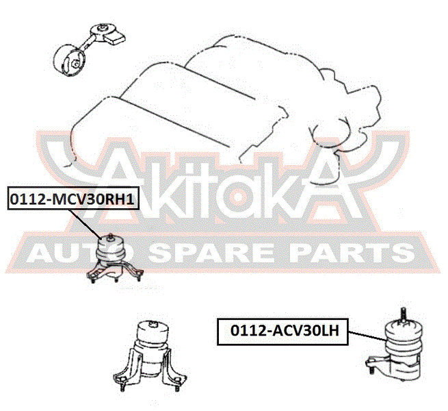 ПОДУШКА ДВИГАТЕЛЯ ПРАВАЯ 0112-MCV30RH1