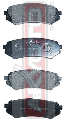 КОЛОДКИ ТОРМОЗНЫЕ ДИСКОВЫЕ ЗАДНИЕ AKD-1207