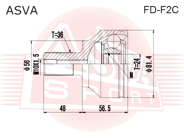 ШРУС НАРУЖНЫЙ 24x56x36 FD-F2C