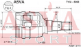 ШРУС ВНУТРЕННИЙ ЛЕВЫЙ 27x35x20 TYIU-5006