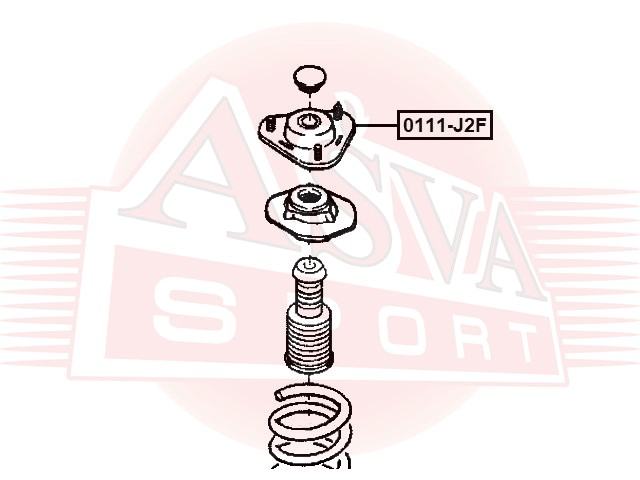 ОПОРА ПЕРЕДНЕГО АМОРТИЗАТОРА 0111-J2F