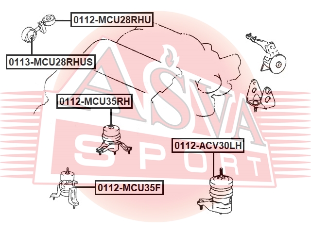ПОДУШКА ДВИГАТЕЛЯ 0112-MCU35F
