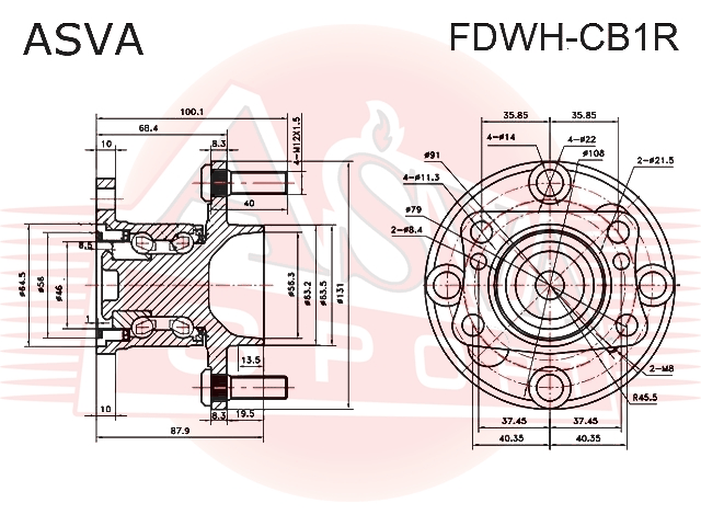 СТУПИЦА ЗАДНЯЯ FDWH-CB1R