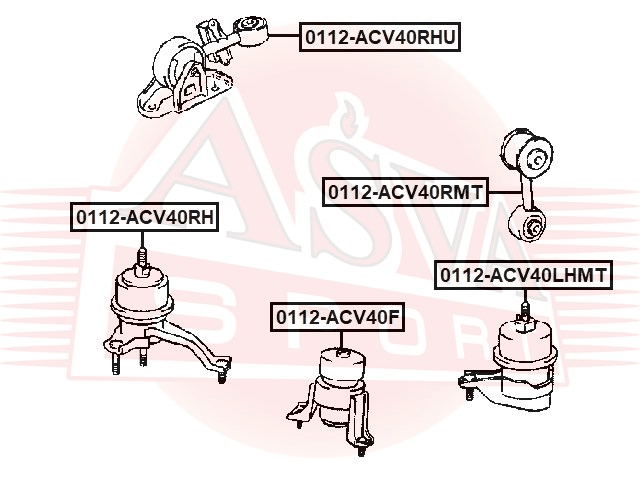 ПОДУШКА ДВИГАТЕЛЯ 0112-ACV40RMT