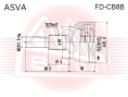 ШРУС НАРУЖНЫЙ 23x63x27 FD-CB8B