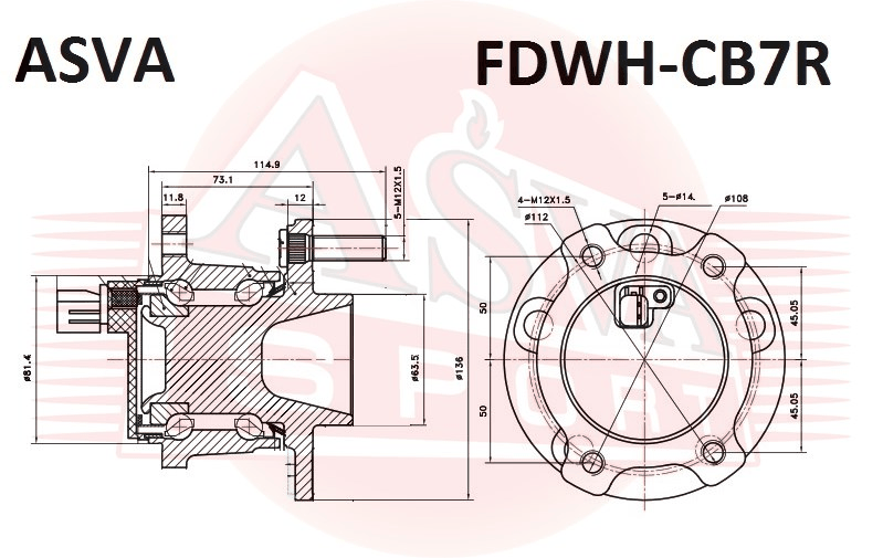 СТУПИЦА ЗАДНЯЯ FDWH-CB7R