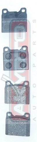 КОЛОДКИ ТОРМОЗНЫЕ ДИСКОВЫЕ ЗАДНИЕ AKD-1022