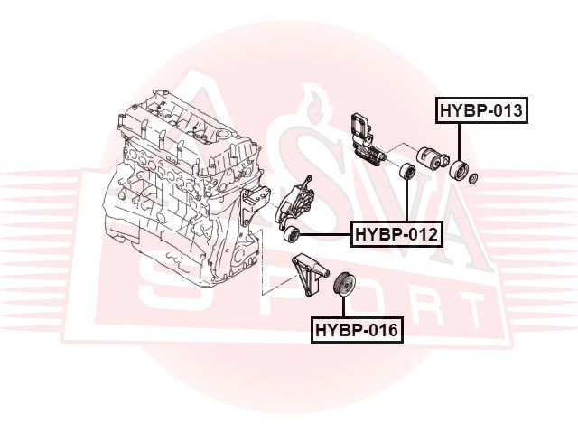 РОЛИК НАТЯЖНОЙ HYBP-016