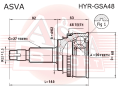 ШРУС НАРУЖНЫЙ ЗАДНИЙ 20x62x27 HYR-GSA48