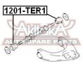 САЙЛЕНТБЛОК ПЕРЕДНЕГО ВЕРХНЕГО РЫЧАГА 1201-TER1