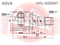 ШРУС ВНУТРЕННИЙ ЛЕВЫЙ 27X40X24 HYIL-GS20AT