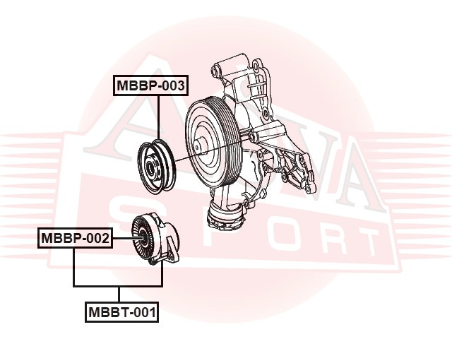 РОЛИК РЕМНЯ ПРИВОДНОГО MBBP-003