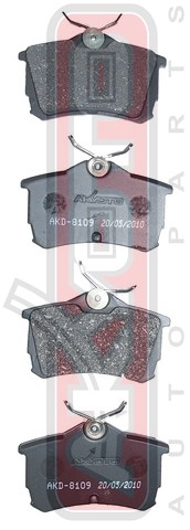 КОЛОДКИ ТОРМОЗНЫЕ ДИСКОВЫЕ ЗАДНИЕ AKD-8109