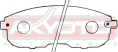 КОЛОДКИ ТОРМОЗНЫЕ ДИСКОВЫЕ ПЕРЕДНИЕ AKD-EM10A