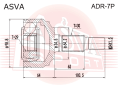 ШРУС НАРУЖНЫЙ ЗАДНИЙ 29X64X30 ADR-7P