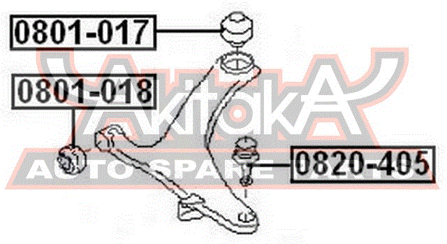 САЙЛЕНТБЛОК ПЕРЕДНЕГО РЫЧАГА ЗАДНИЙ 0801-017