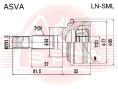 ШРУС НАРУЖНЫЙ 21x54x24 LN-SML