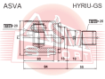 ШРУС ВНУТРЕННИЙ ЗАДНИЙ 20X35X25 HYRIU-GS